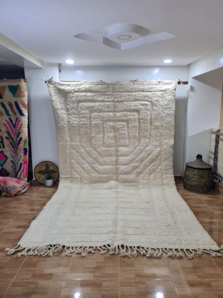 White Fahir Marokkaans handgemaakt tapijt